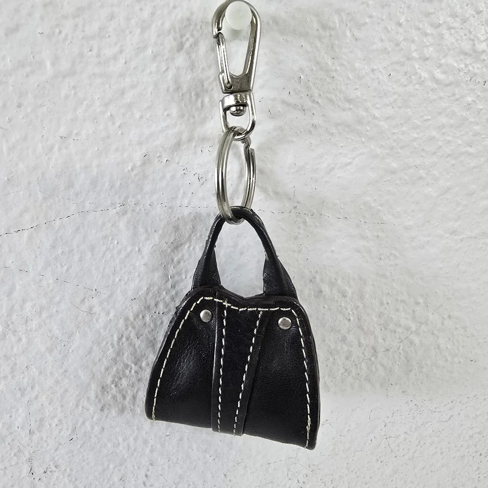 Small Black Keychain Purse
